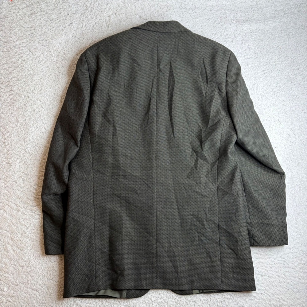 80s Hugo Boss Mars Blazer Mens 42R Green Virgin Wool Button Sport Coat Jacket - Picture 7 of 11